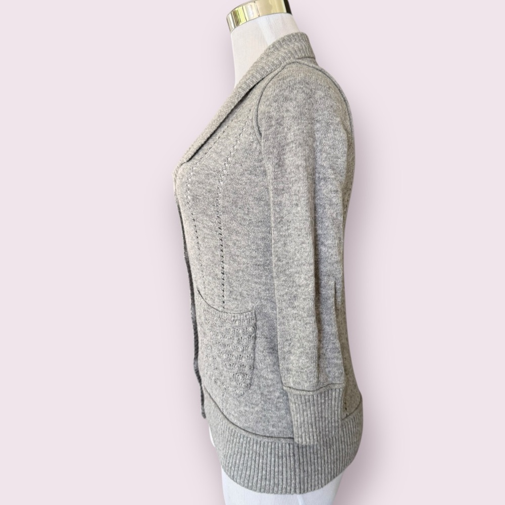 Juicy Couture Gray Button Front Collared Cardigan - image 3